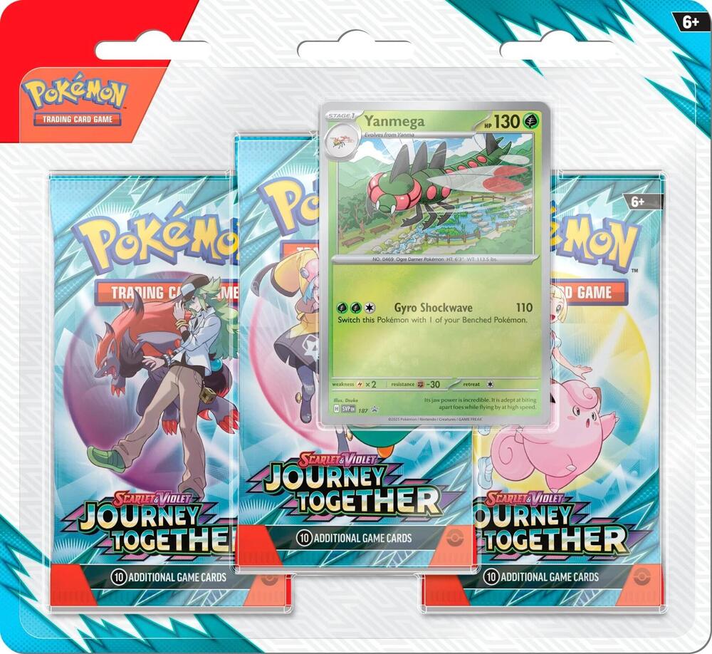 Pokémon TCG: Scarlet & Violet — Journey Together 3-Pack Blister (Yanmega Promo)