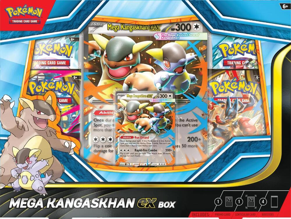 Pokémon TCG Mega Kangaskhan ex Box – Factory Sealed – Promo + 4 Booster Packs