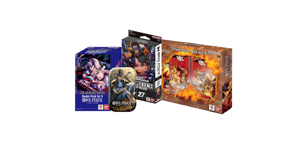 One Piece Card Game Sealed Bundle – Starter Deck + Illustration Box + Tin + Double Pack