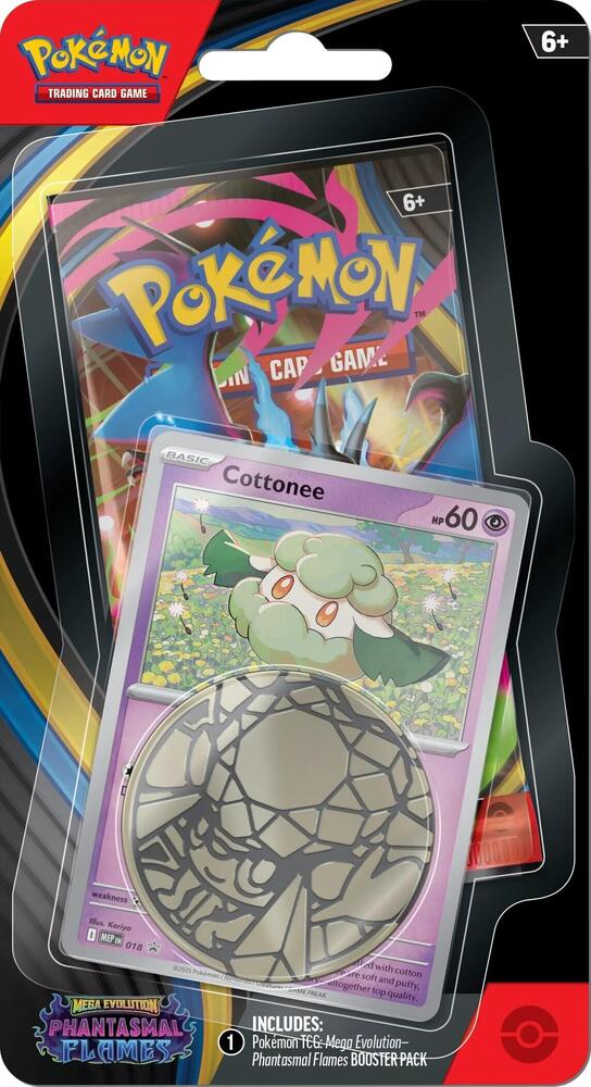 Pokémon TCG: Mega Evolution — Phantasmal Flames Checklane Blister Pack (Cottonee)