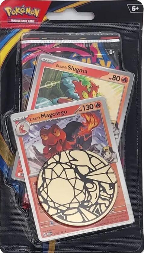 Pokémon TCG: Mega Evolution — Phantasmal Flames Premium Blister Pack (Ethan’s Magcargo)