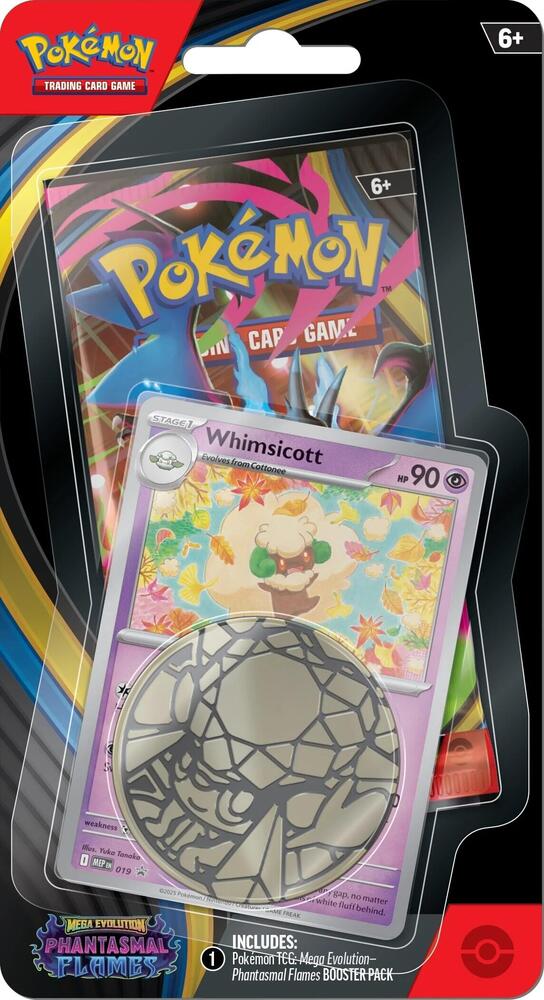 Pokémon TCG: Mega Evolution — Phantasmal Flames Checklane Blister Pack (Whimsicott)