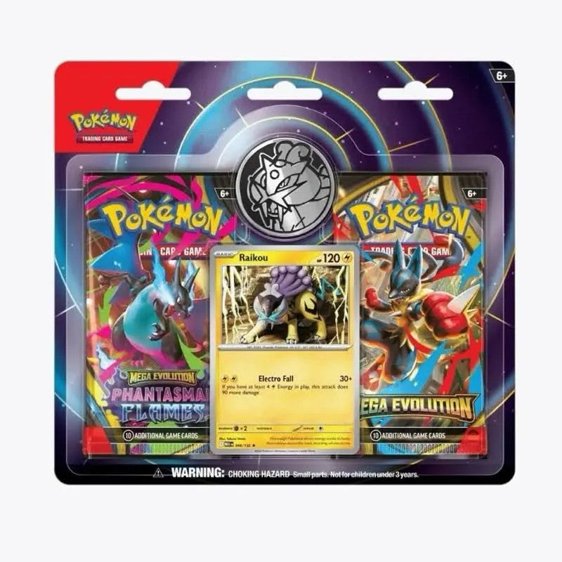 Pokémon TCG: Mega Evolution — Phantasmal Flames 2-Pack Blister (Raikou Promo)
