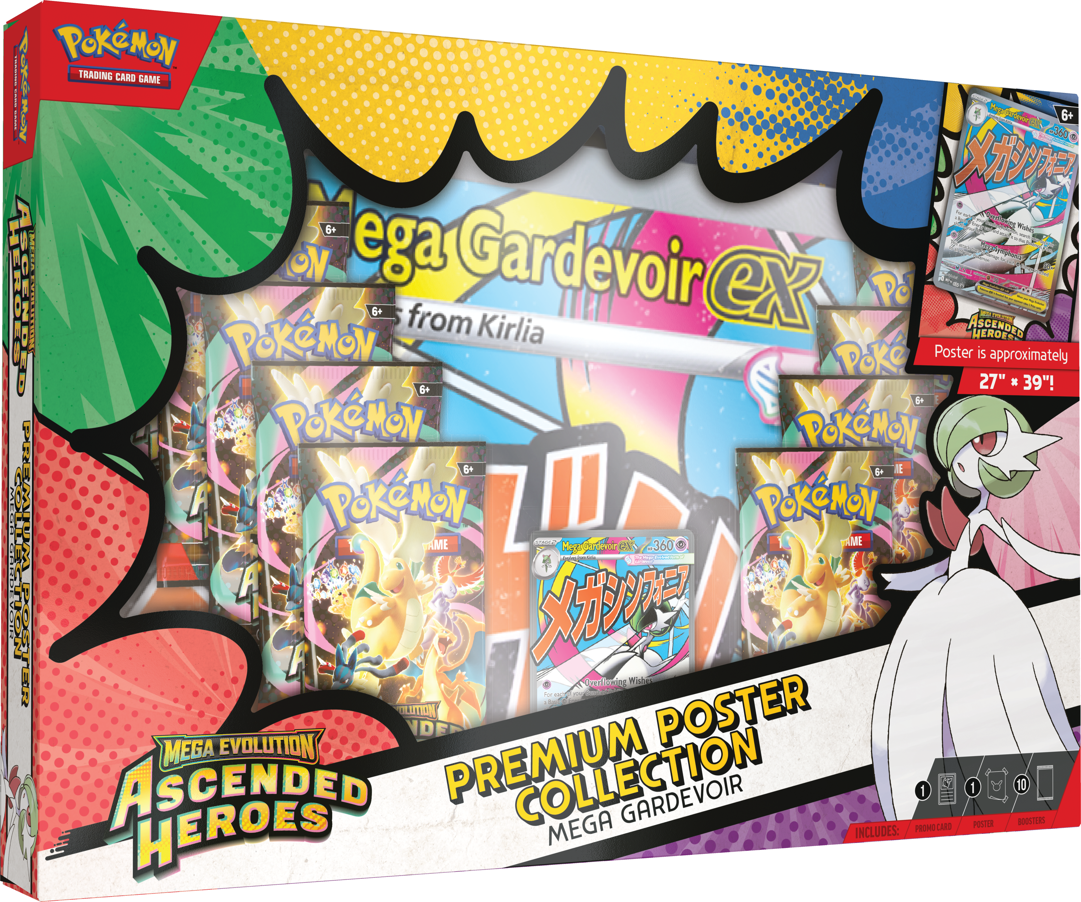 Pokémon TCG Mega Evolution: Ascended Heroes Premium Poster Collection – Mega Gardevoir ex