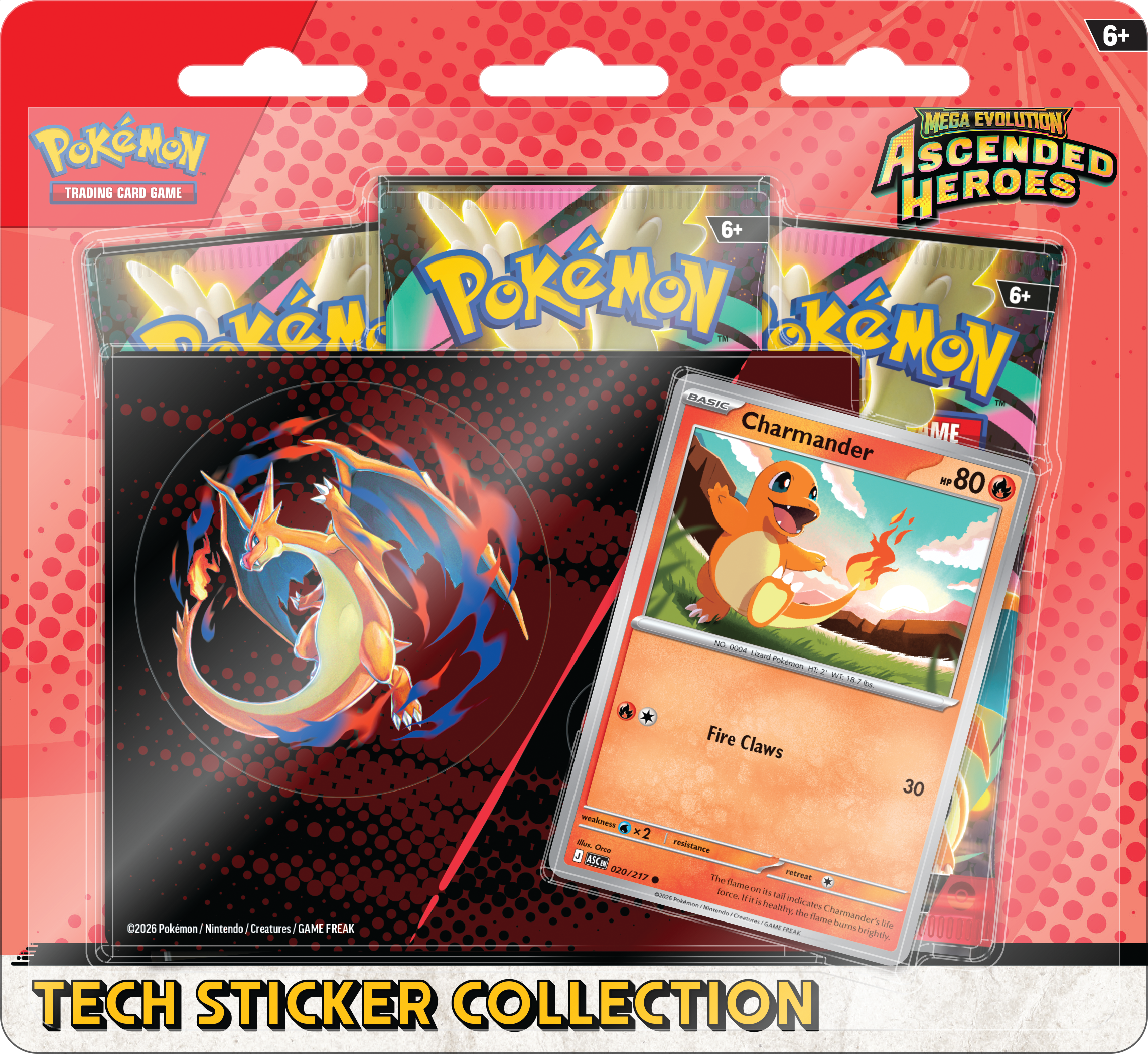 Pokémon TCG: Mega Evolution — Ascended Heroes Tech Sticker Collection (Charmander)