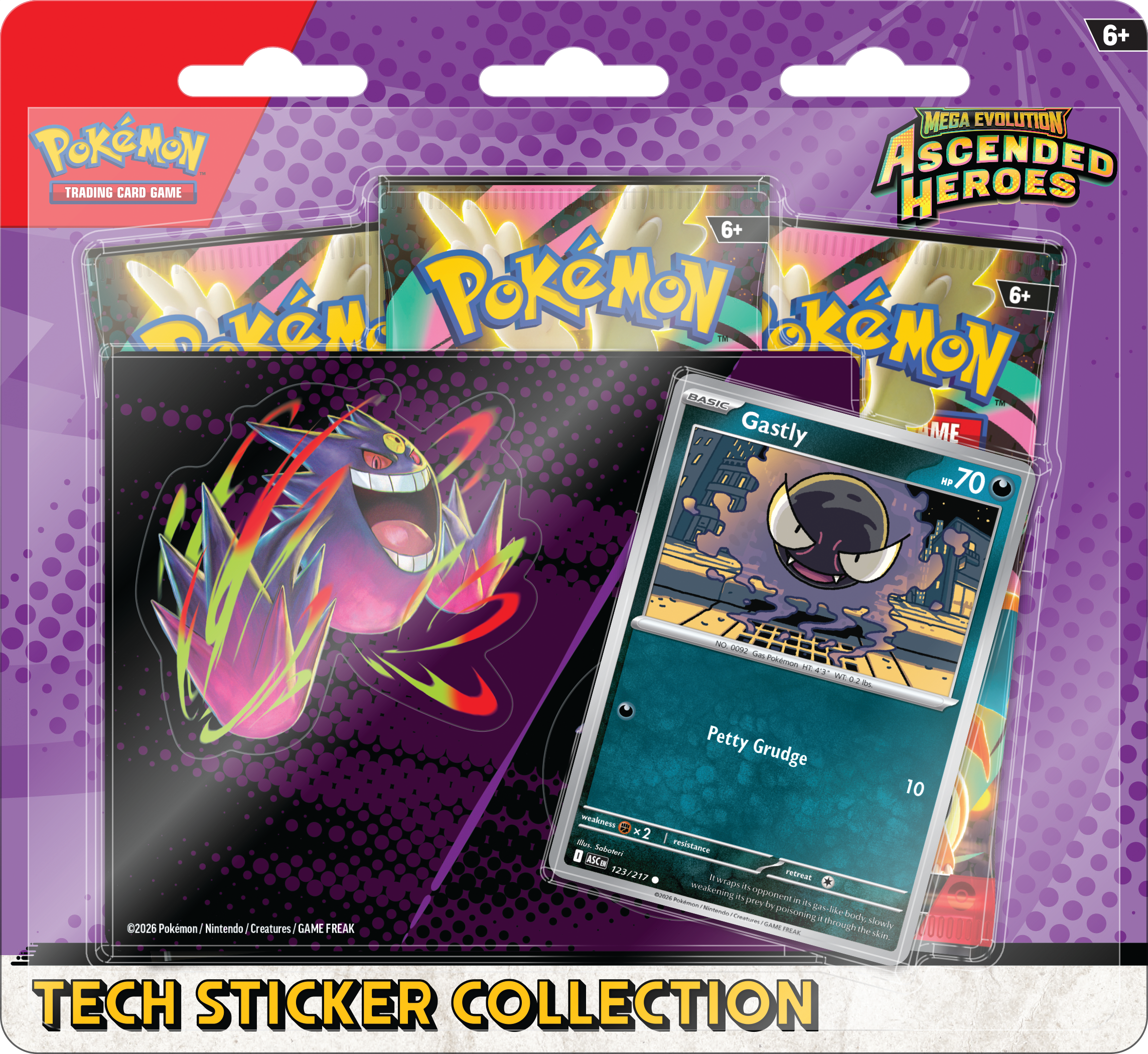 Pokémon TCG: Mega Evolution — Ascended Heroes Tech Sticker Collection (Gastly)