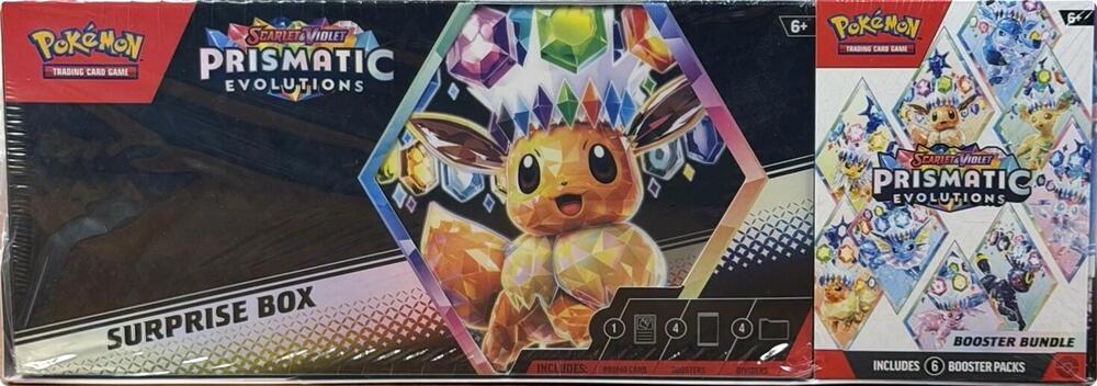 Pokémon TCG: Scarlet & Violet — Prismatic Evolutions Bundle (Surprise Box + Booster Bundle)